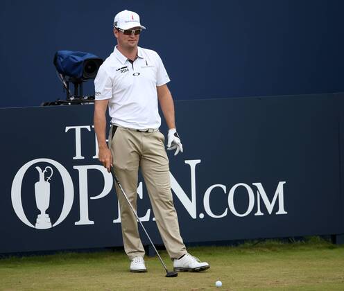 July 19th 2017, Royal Birkdale Golf Club, Southport, England; The 146th Open Golf Championship, Final Practice Day; Zak Johnson (USA) prepares to hit his tee shot on the first hole xDavidxBlunsdenx  ActionPlus11903727