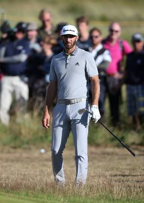 20th July 2017, Royal Birkdale Golf Club, Southport, England; The 146th Open Golf Championship, First round; Dustin Johnson (USA) surveys his pitch to the green on the par five 15th hole xDavidxBlunsdenx  ActionPlus11904123