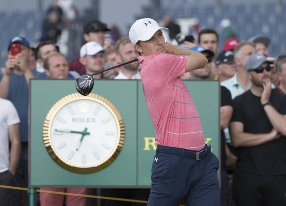 Jordan Speith at the 146th Open Championship at Royal Birkdale Golf Club, Southport, England on July 22, 2017.  LON20170723317 HugoxPhilpott