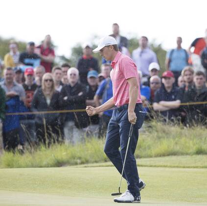 Jordan Speith at the 146th Open Championship at Royal Birkdale Golf Club, Southport, England on July 22, 2017.  LON20170723322 HugoxPhilpott