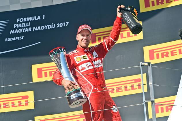 Themen der Woche - SPORT Themen der Woche - SPORT Bilder des Tages - SPORT Finale, Sieger Sebastian Vettel, Motorsport, Grosser Preis von Ungarn 2017,Fahrerlager, Motorsport, Formel 1, 30.07.2017, Budapest Copyright: xAndre Eibner-Pressefotox EP_JAE
