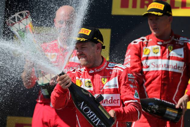 Hungarian Grand Prix, Hungaroring 27 - 30 July 2017 30.07.2017 - Race, Sebastian Vettel (GER) Scuderia Ferrari SF70H race winner 