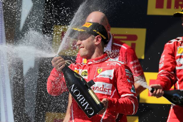 Hungarian Grand Prix, Hungaroring 27 - 30 July 2017 30.07.2017 - Race, Sebastian Vettel (GER) Scuderia Ferrari SF70H race winner 