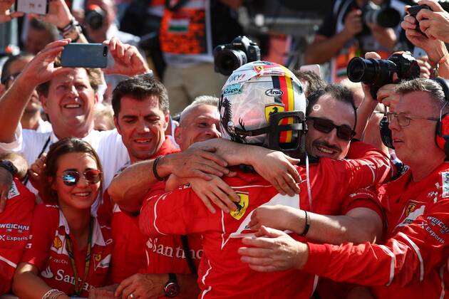 Hungarian Grand Prix, Hungaroring 27 - 30 July 2017 30.07.2017 - Race, Sebastian Vettel (GER) Scuderia Ferrari SF70H race winner 