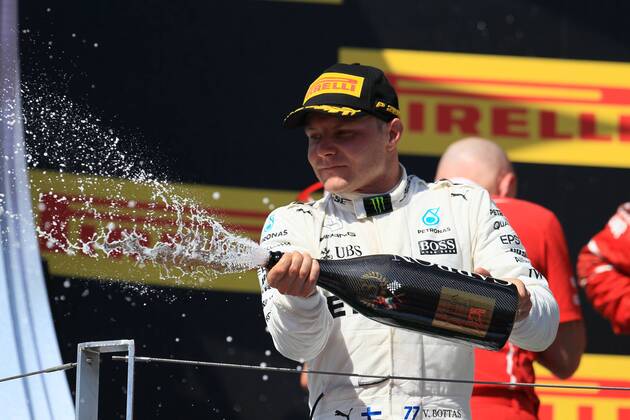 July 30th 2017, Hungaroring, Mogyor& xf3;d, Hungary; Formula One Grand Prix of Hungary, Race Day; Valtteri Bottas - Mercedes AMG Petronas F1 W08 EQ Energy+ in 3rd place on podium xOctanex  ActionPlus11908039