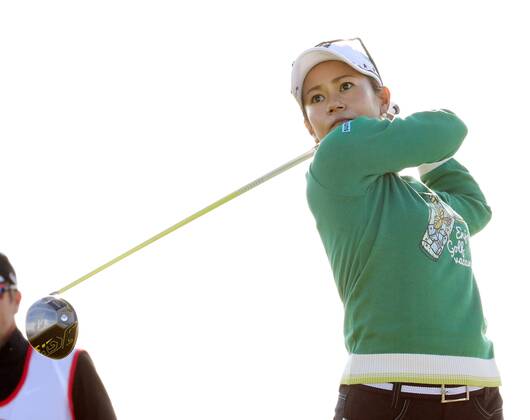 Japan s Miyazato plays at British Open golf Former world No. 1 Ai Miyazato of Japan tees off on the second hole during the first round of the Women s British Open at Kingsbarns Golf Links in Kingsbarns, Scotland, on Aug. 3, 2017. Miyazato is retiring at the end of the season. 