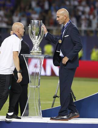 Final de la Supercopa de Europa entre el Real Madrid y el Manchester United ManU En la imagen, Zidane. 2017 UEFA Super Cup final match between Real Madrid and Manchester United. In this picture, Zidane. xÃngelxRiverox