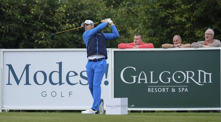 August 10th 2017, Galgorm Castle Golf Club, Galgorm, Northern Ireland; Northern Ireland Open, 1st Round; Joel Girrbach (SUI) hits his tee shot on the 1st xNigelxCookex  ActionPlus11914061