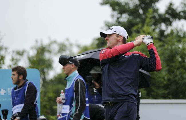 August 11th 2017, Galgorm Castle Golf Club, Galgorm, Northern Ireland; Northern Ireland Open, 2nd Round; Michael Hoey (NIR) playing his tee shot from the 1st xNigelxCookex  ActionPlus11914494