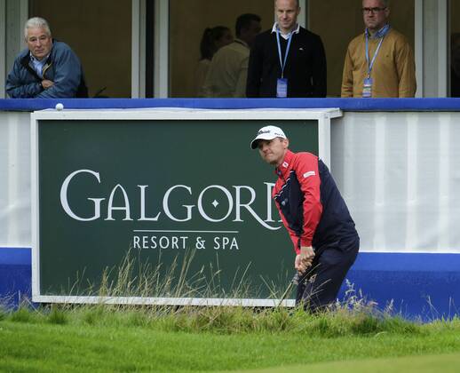 August 11th 2017, Galgorm Castle Golf Club, Galgorm, Northern Ireland; Northern Ireland Open, 2nd Round; Michael Hoey (NIR) plays from the rough on his approach to the 18th xNigelxCookex  ActionPlus11914503