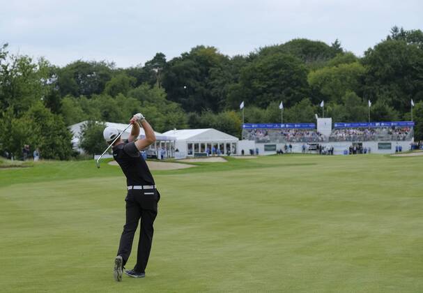 August 13th 2017, Galgorm Castle Golf Club, Galgorm, Northern Ireland; Northern Ireland Open, 4th Round, The Sunday Shootout; Robin Sciot-Siegrist (FRA) on his approach to the 6th hole green during Shootout Sunday xNigelxCookex  ActionPlus11916351