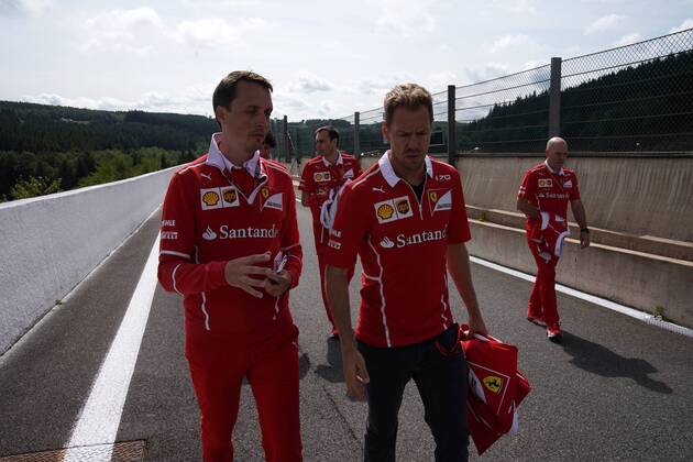 24.08.2017 - Sebastian Vettel (GER) Scuderia Ferrari SF70H Belgian Grand Prix, Spa-Francorchamps 24 - 27 August 2017 24.08.2017 - Sebastian Vettel (GER) Scuderia Ferrari SF70H