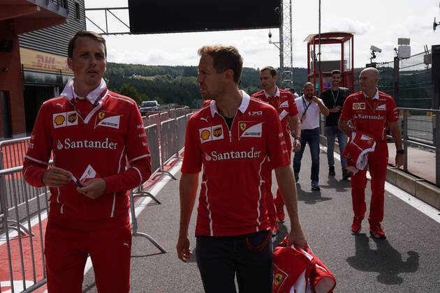 24.08.2017 - Sebastian Vettel (GER) Scuderia Ferrari SF70H Belgian Grand Prix, Spa-Francorchamps 24 - 27 August 2017 24.08.2017 - Sebastian Vettel (GER) Scuderia Ferrari SF70H 