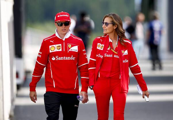 Motorsports: FIA Formula One World Championship WM Weltmeisterschaft 2017, Grand Prix of Belgium, 7 Kimi Raikkonen (FIN, Scuderia Ferrari), Stefania Bocchi (Scuderia Ferrari) Spa-Francorchamps Belgium xHOCHxZWEIx
