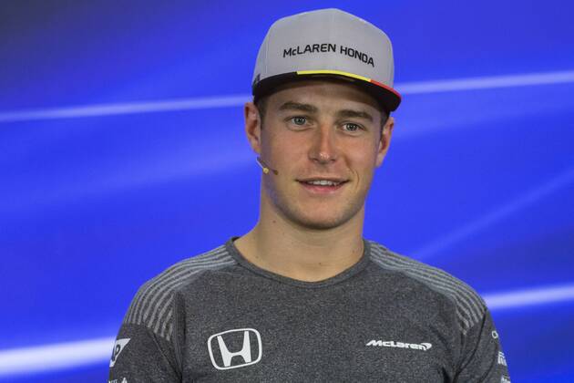 August 24, 2017 - Spa, Belgium - 02 VANDOORNE Stoffel from Belgium of McLaren Honda in the FIA official press conference PK Pressekonferenz during the Formula One Belgian Grand Prix at Circuit de Spa-Francorchamps on August 24, 2017 in Spa, Belgium. F1 Grand Prix of Belgium - Previews - ZUMAn230 20170824_zaa_n230_204 Copyright: xXavierxBonillax