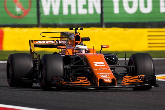 August 25, 2017 - Spa, Belgium - 02 VANDOORNE Stoffel from Belgium of McLaren Honda during the Formula One Belgian Grand Prix at Circuit de Spa-Francorchamps on August 25, 2017 in Spa, Belgium. F1 Grand Prix of Belgium - Practice - ZUMAn230 20170825_zaa_n230_099 Copyright: xXavierxBonillax
