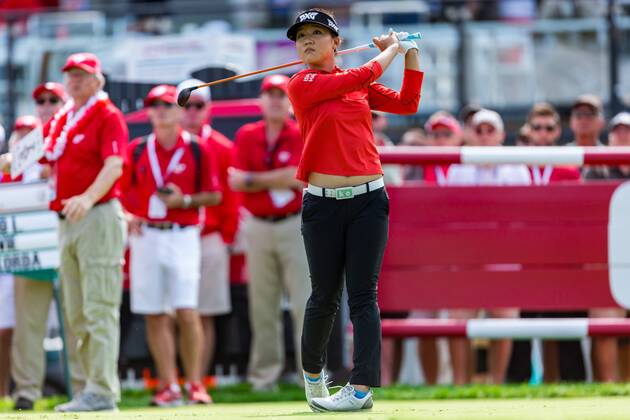 OTTAWA, ON - AUGUST 25: Lydia Ko (NZL) tees off on the 15th hole during the second round of the Canadian Pacific Women s Open on August 25, 2017 at The Ottawa Hunt and Golf Club, in Ottawa, ON, Canada. (Photo by Richard A. Whittaker Icon Sportswire) GOLF: AUG 25 LPGA Golf Damen - Canadian Pacific Women s Open - Second Round Icon2017082508 EDITORIAL USE ONLY