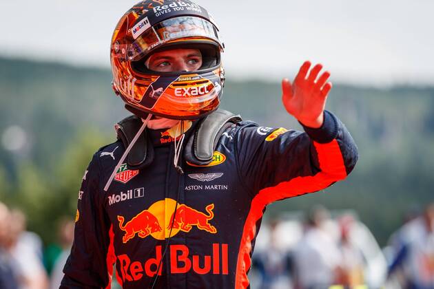 Max Verstappen (Red Bull Racing) winkt den Fans, Grosser Preis von Belgien 2017, Rennen, Motorsport, Formel 1, 26.08.2017, Spa Francorchamps Copyright: xNeisx Eibner-Pressefotox EP_ans