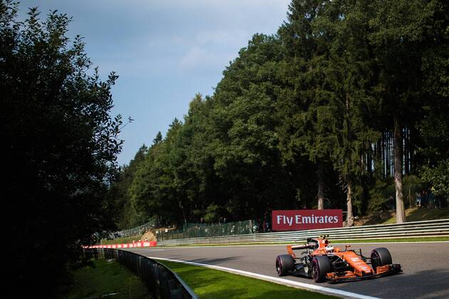 27th August 2017, Circuit de Spa-Francorchamps, Belgium; Belgium Grand Prix, Race Day; Stoffel VANDOORNE from Belgium of Team McLaren-Honda, McLaren MCL32 Honda RA617H Hybrid during the Belgian GP xEricxAlonsox  ActionPlus11922815