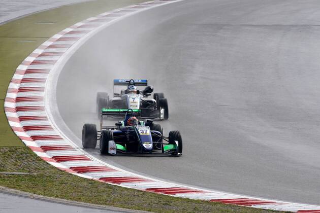 Sacha Fenestraz FRA Carlin Dallara Volkswagen at the FIA Formula 3 European Championship in frame the DTM on the Nürburgring Copyright Thomas Pakusch