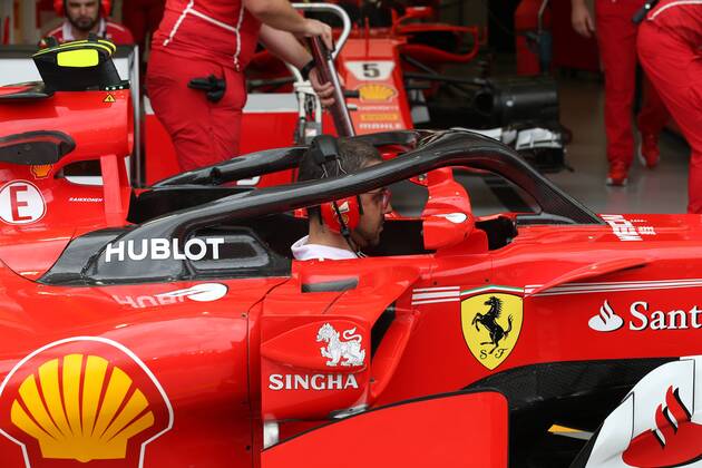 Formel 1, GP Singapur, Teams testen erneut Halo 15.09.2017 - Halo, detail Singapore Grand Prix 14 - 17 September 2017 15.09.2017 - Halo, detail 