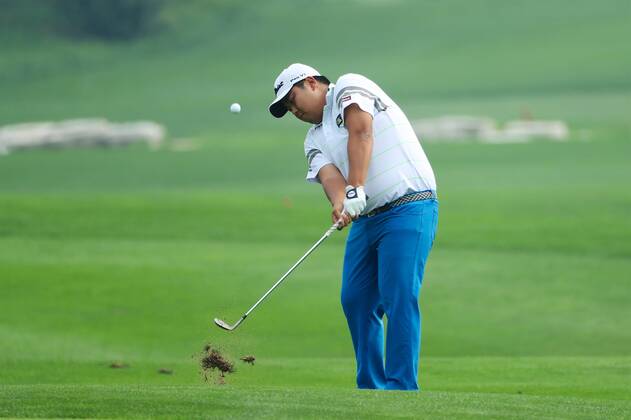 BEIJING, CHINA - SEPTEMBER 14: Taewoo Kim of South Korea in action during the first round of The Beijing Classic (Golf) as part of China Tour at Beijing Topwin Golf Country Club on September 14, 2017 in Beijing, China.  Copyright: xVCGx CFP111127138340 