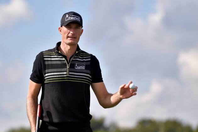 15-09-2017 GOLF:KLM OPEN:SPIJK KLM Open tweede dag Sebastian Heisele GER bedankt het publiek Foto: Henk Seppen xVIxVIxImagesx xSoenarxChamidxsportfotografiexIVx 8752444