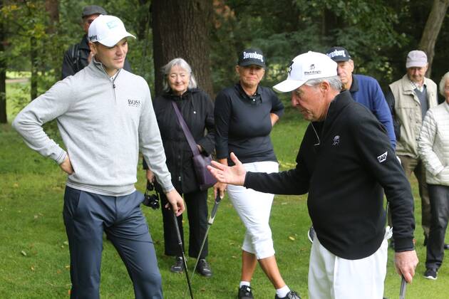 the German Major Winner and best German Golfers Martin Kaymer ger with the 81 year old 9 times Major Winner Gary Player the Golf tournament in Frankfurt Golf Club Host is The Private bank Berenberg Frankfurt at Main Copyright: xRoskaritzx Eibner-Pressefotox EP_hein_rrz
