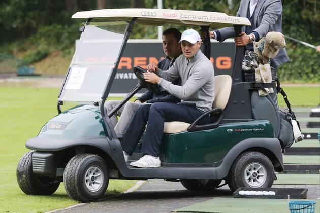 the German Major Winner and best German Golfers Martin Kaymer ger the Golf tournament in Frankfurt Golf Club Host is The Private bank Berenberg Golf carts Frankfurt at Main Copyright: xRoskaritzx Eibner-Pressefotox EP_hein_rrz