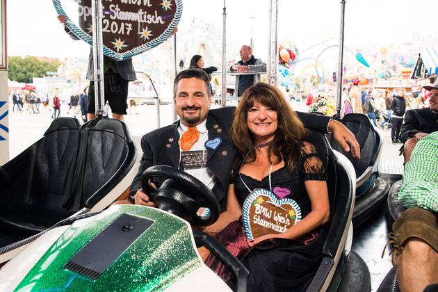BMW Wiesn Stammtisch in the picture Georg Hackl with Kornelia Hackl 19 09 2017 Â