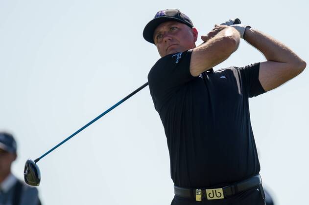 Greame Storm tees off during day 1 the European Tour - Portugal Masters 2017 at Dom Pedro Victoria Golf Course, Vilamoura, Portugal on 21 September 2017. Copyright: xMatthewxBuchanx 16770007