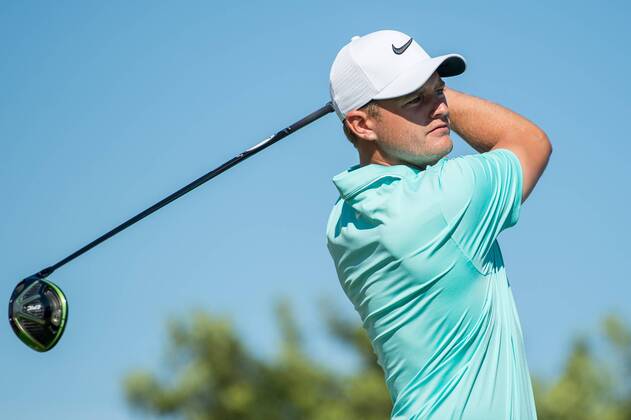 Tom Lewis tees off during day 2 of the European Tour - Portugal Masters 2017 at Dom Pedro Victoria Golf Course, Vilamoura, Portugal on 22 September 2017. Copyright: xMatthewxBuchanx 16770055