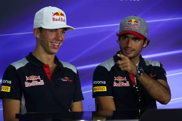 28.09.2017 - press conference PK Pressekonferenz Pierre Gasly (FRA) Scuderia Toro Rosso STR12 and Carlos Sainz Jr (ESP) Scuderia Toro Rosso STR12 Malaysian Grand Prix, Sepang 28 September - 1 October 2017 28.09.2017 - Press conference, Pierre Gasly (FRA) Scuderia Toro Rosso STR12 and Carlos Sainz Jr (ESP) Scuderia Toro Rosso STR12 