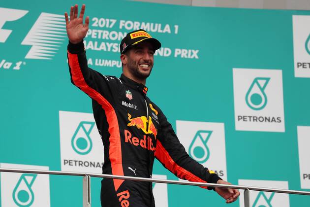 01.10.2017 - Race, 3rd place Daniel Ricciardo (AUS) Red Bull Racing RB13 Malaysian Grand Prix, Sepang 28 September - 1 October 2017 01.10.2017 - Race, 3rd place Daniel Ricciardo (AUS) Red Bull Racing RB13