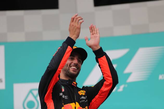 01.10.2017 - Race, 3rd place Daniel Ricciardo (AUS) Red Bull Racing RB13 Malaysian Grand Prix, Sepang 28 September - 1 October 2017 01.10.2017 - Race, 3rd place Daniel Ricciardo (AUS) Red Bull Racing RB13