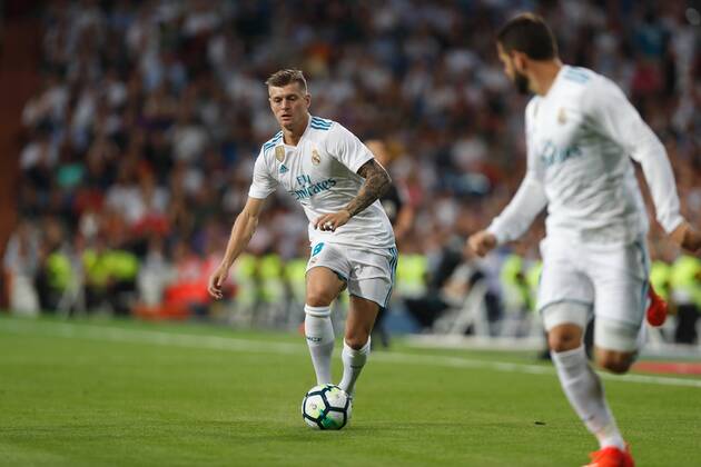 Toni Kroos (Real), OCTOBER 1, 2017 - Football Soccer : Spanish La Liga Santander match between Real Madrid CF 2-0 RCD Espanyol at the Santiago Bernabeu Stadium in Madrid, Spain. Noxthirdxpartyxsales  (heha036537)