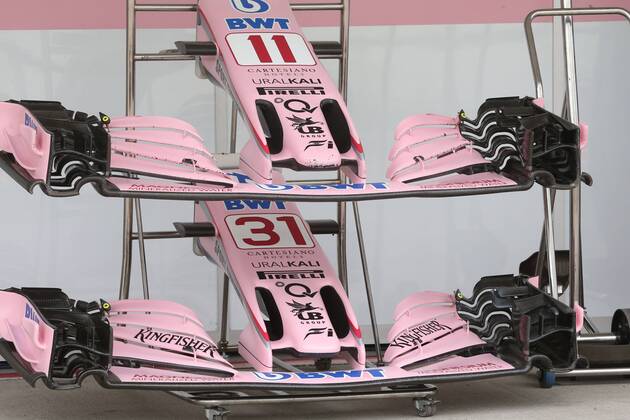 05.10.2017- Sahara Force India F1 VJM010 Frontal Wing Japanese Grand Prix, Suzuka 05 - 08 October 2017 05.10.2017- Sahara Force India F1 VJM010 Frontal Wing 