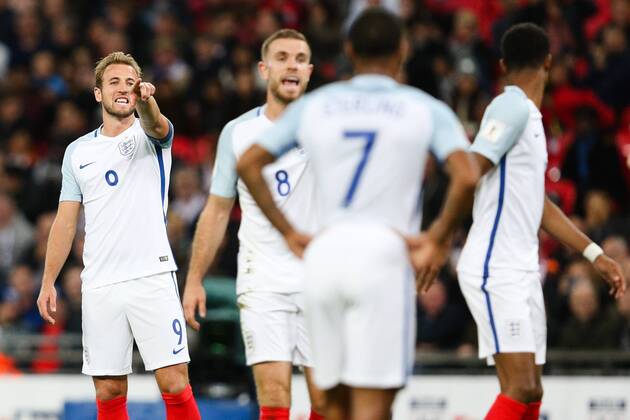 England s Harry Kane during the World Cup Qualifying - European - Group F match at Wembley Stadium, London. Picture date 5th October 2017. Picture credit should read: Charlie Forgham-Bailey Sportimage EDITORIAL USE ONLY. No use with unauthorised audio, video, data, fixture lists, club league logos or live services. Online in-match use limited to 120 images, no video emulation. No use in betting, games or single club league player publications.