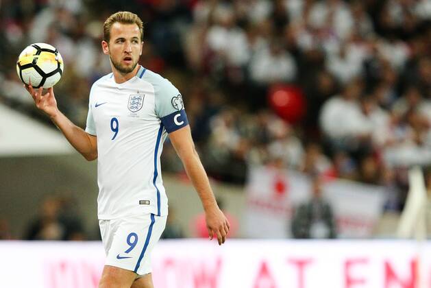 England s Harry Kane during the World Cup Qualifying - European - Group F match at Wembley Stadium, London. Picture date 5th October 2017. Picture credit should read: Charlie Forgham-Bailey Sportimage EDITORIAL USE ONLY. No use with unauthorised audio, video, data, fixture lists, club league logos or live services. Online in-match use limited to 120 images, no video emulation. No use in betting, games or single club league player publications.