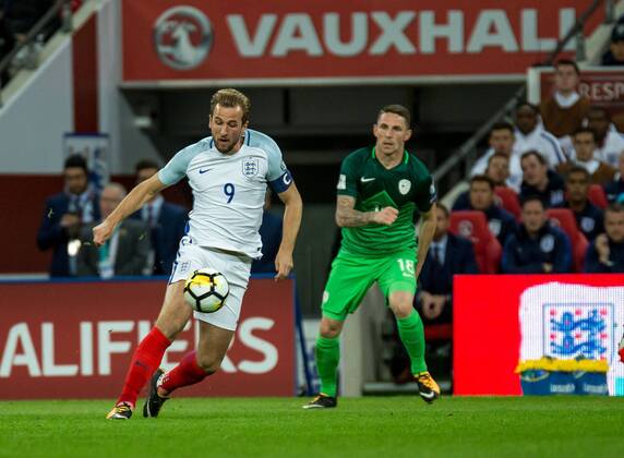 England v Slovenia 2018 FIFA World Cup WM Weltmeisterschaft Fussball Qualifying Harry Kane of England during the 2018 FIFA World Cup Qualifying match at Wembley Stadium, London, UK Content Not Available For UK Newspapers Copyright: xLiamxMcAvoyx FIL-10771-0028