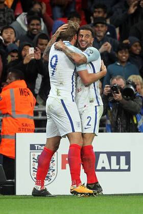 England v Slovenia 2018 FIFA World Cup WM Weltmeisterschaft Fussball Qualifying Harry Kane of England celebrates scoring his sides 1st goal during the 2018 FIFA World Cup Qualifying match at Wembley Stadium, London, UK. Content Not Available For UK Newspapers Copyright: xPaulxChestertonx FIL-10770-0034