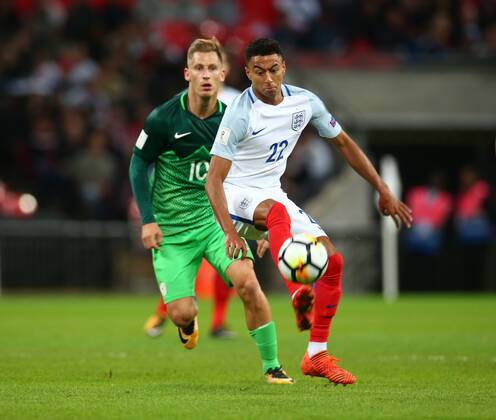 October 5, 2017 - London, England, United Kingdom - England s Jesse Lingard..during FIFA World Cup WM Weltmeisterschaft Fussball Qualifying - European Region - Group F match between England and Slovenia at Wembley stadium, London 05 Oct 2017 England v Slovenia - FIFA 2018 World Cup Qualifier  - ZUMAn230 20171005_zaa_n230_262 Copyright: xKieranxGalvinx