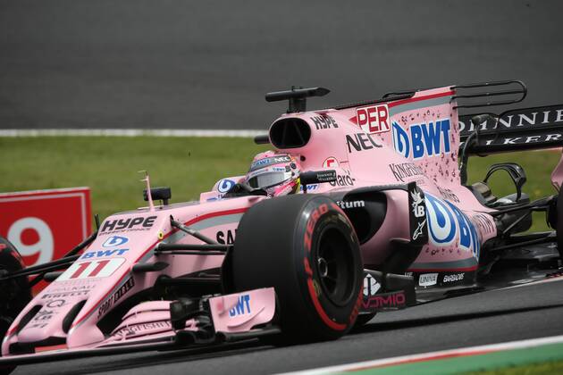 07.10.2017- free practice 3, Sergio Perez (MEX) Sahara Force India F1 VJM010 Japanese Grand Prix, Suzuka 05 - 08 October 2017 07.10.2017- free practice 3, Sergio Perez (MEX) Sahara Force India F1 VJM010 