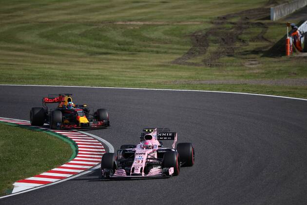 08.10.2017- race, Esteban Ocon (FRA) Sahara Force India F1 VJM10 Japanese Grand Prix, Suzuka 05 - 08 October 2017 08.10.2017- race, Esteban Ocon (FRA) Sahara Force India F1 VJM10 