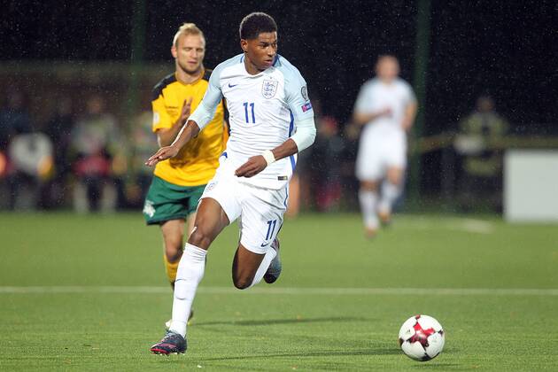 Lithuania v England 2018 FIFA World Cup WM Weltmeisterschaft Fussball Qualifying Marcus Rashford of England in action during the 2018 FIFA World Cup Qualifying match at LFF Stadium, Vilnius Content Not Available For UK Newspapers Copyright: xPaulxChestertonx FIL-10791-0152