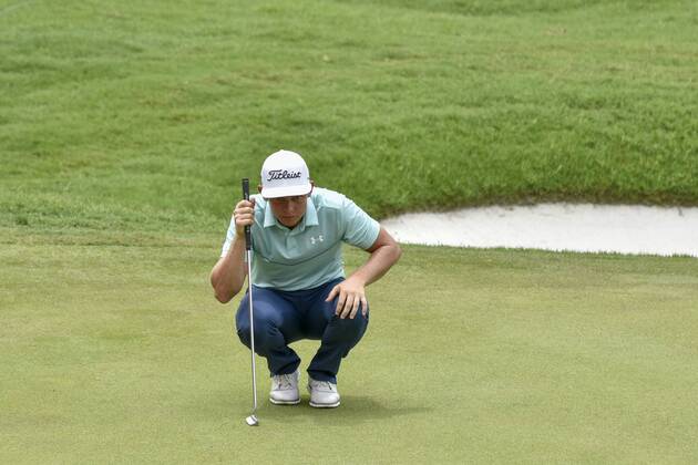 October 12, 2017 - Kuala Lumpur, Malaysia - Cameron Smith of Australia in action during the first round of the CIMB Classic 2017 golf tournament on October 12, 2017 at TPC Kuala Lumpur, Malaysia. 2017 CIMB Classic - Day 1  - ZUMAn230 20171012_zaa_n230_029 Copyright: xChrisxJungx