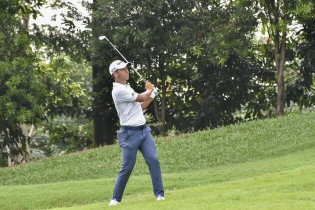 October 14, 2017 - Kuala Lumpur, Malaysia - Xander Schauffele of USA in action during the CIMB Classic 2017 day 3 on October 14, 2017 at TPC Kuala Lumpur, Malaysia. 2017 CIMB Classic-Day 3  - ZUMAn230 20171014_zaa_n230_005 Copyright: xChrisxJungx