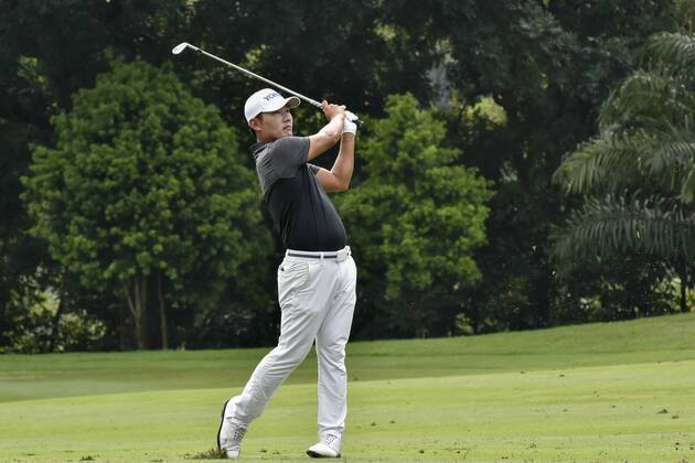 October 14, 2017 - Kuala Lumpur, Malaysia - Kang Sung-hoon of South Korea in action during the CIMB Classic 2017 day 3 on October 14, 2017 at TPC Kuala Lumpur, Malaysia. 2017 CIMB Classic-Day 3  - ZUMAn230 20171014_zaa_n230_006 Copyright: xChrisxJungx