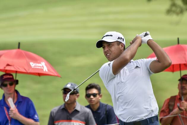 October 14, 2017 - Kuala Lumpur, Malaysia - Xander Schauffele of USA in action during the CIMB Classic 2017 day 3 on October 14, 2017 at TPC Kuala Lumpur, Malaysia. CIMB Classic 2017 - Day 3  - ZUMAn230 20171014_zaa_n230_040 Copyright: xChrisxJungx