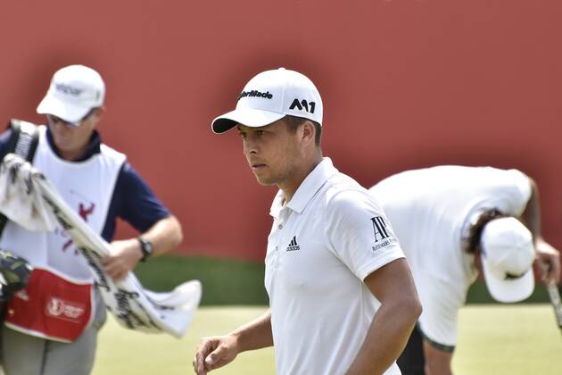 October 14, 2017 - Kuala Lumpur, Malaysia - Xander Schauffele of USA in action during the CIMB Classic 2017 day 3 on October 14, 2017 at TPC Kuala Lumpur, Malaysia. CIMB Classic 2017 - Day 3  - ZUMAn230 20171014_zaa_n230_054 Copyright: xChrisxJungx